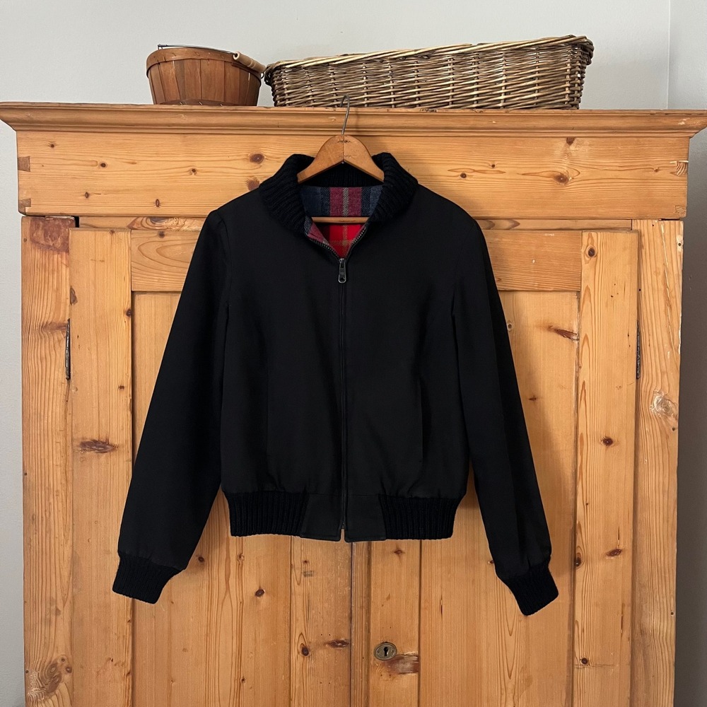Rare Vintage 70/80s Pendleton Reversible 100% Virgin Wool Bomber Jacket USA Made - Picture 2 of 8